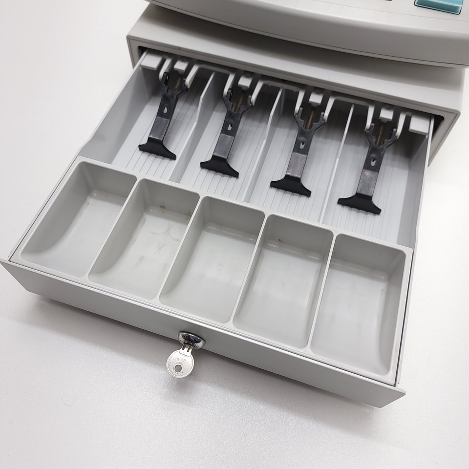 Sharp XEA21S Electronic Cash Register Programmable with 4 KEYS TESTED