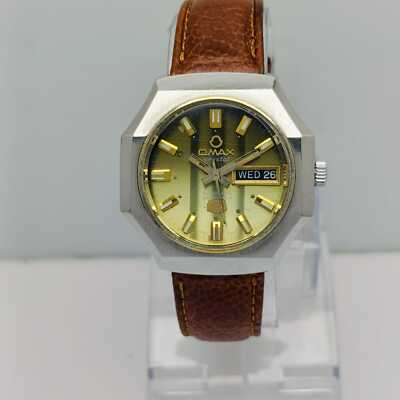 Omax Crystal 9 Automatic 786-90 Day/Date Vintage Men's Watch | eBay