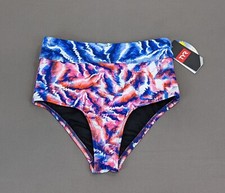 TYR Women's Leila High Waist Bikini Bottom Tie Dye Size XS UPF 50 NWTS