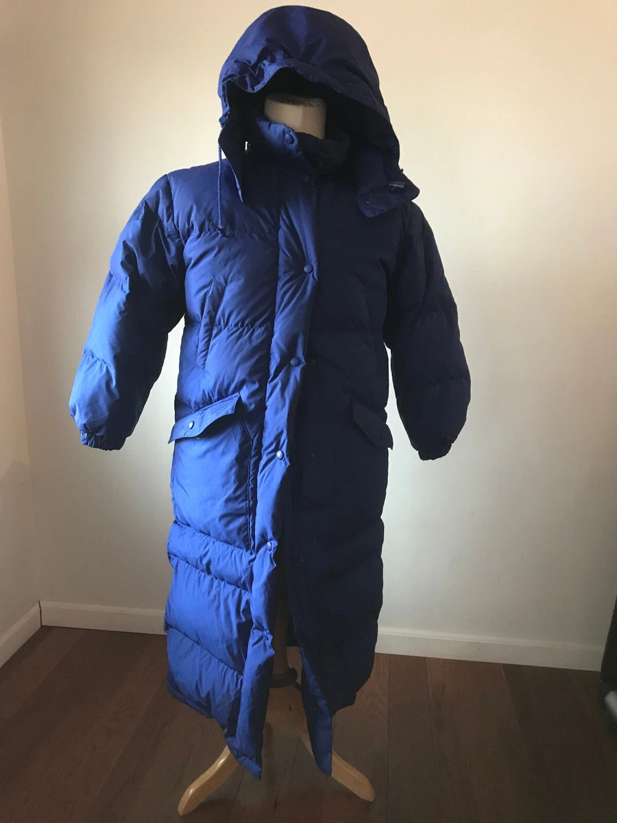 EDDIE BAUER LONG DOWN POLAR periwinkle Down Puffer coat SUPERB