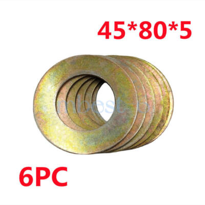 6pc 45x80x5mm Bucket Pin Shim Iron Excavator Skid Steer For Cat Bobcat Komatsu
