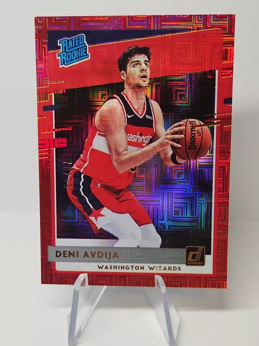 2020 Donruss Rated Rookies Choice Red 70/99 Deni Avdija Rookie RC #205