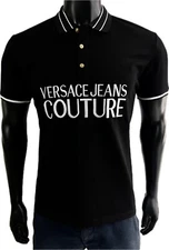 Vèrsace Men Black Polo Shirt