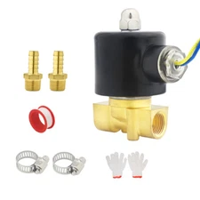 3/8"Electric Solenoid Valve 12-VDC, VITON Gasket, Air, Gas, Fuel Normally Closed