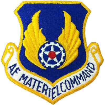 Patch Air Force Materiel Command flight suit ( 1-Pair) 3'' with hook closure
