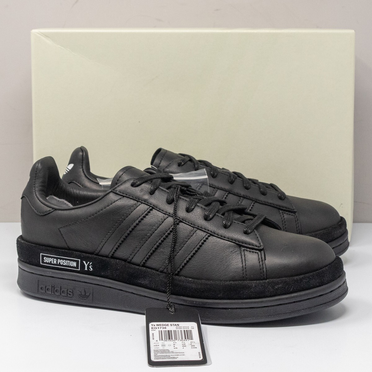 Y by Yohji Yamamoto x Adidas Wedge Stan Leather Sneakers  display picture 1