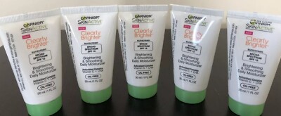 5 Garnier Skin Active Clearly Brighter SPF 15 Face Moisturizer Vit C 1ozX5 NEW