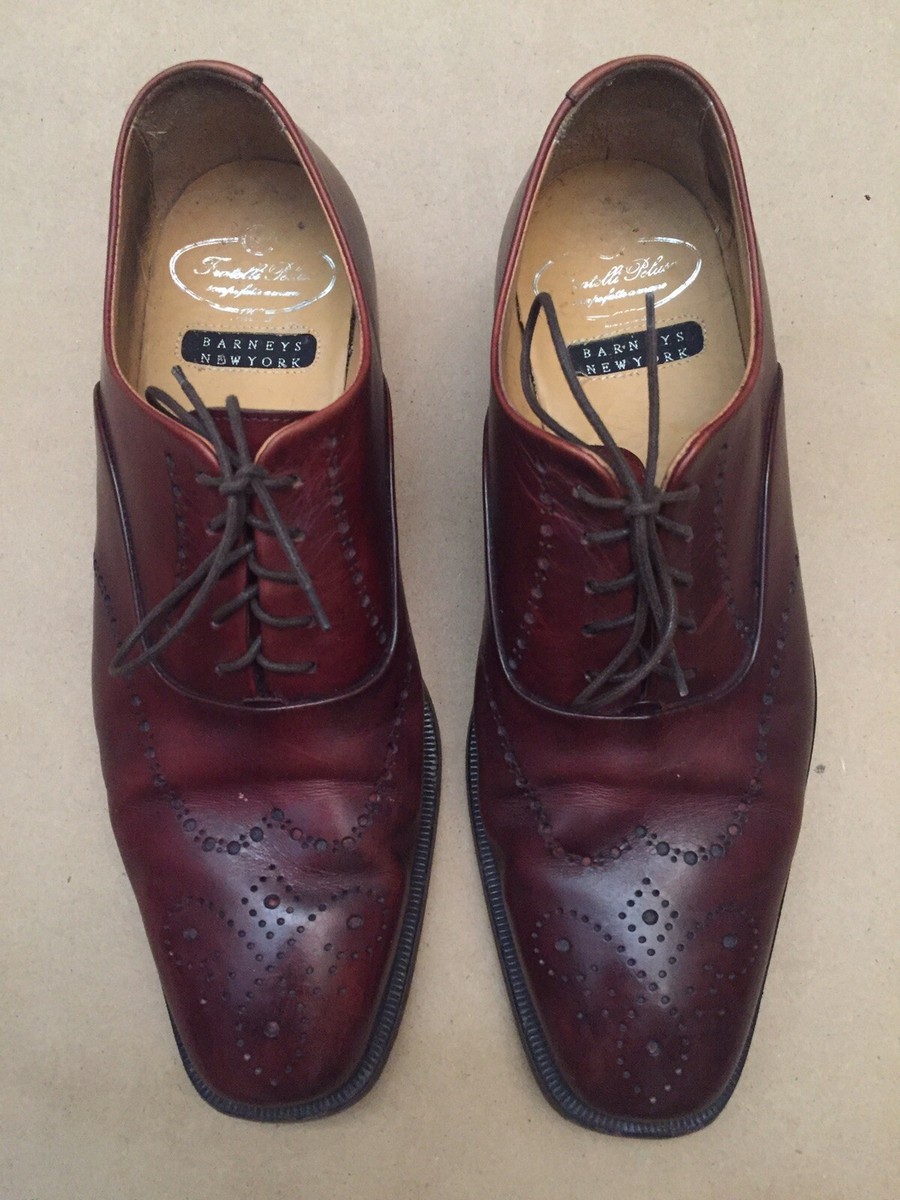 Mens Brown FRATELLI PELUSO Barneys Leather Wingtip/Oxford  display picture 2