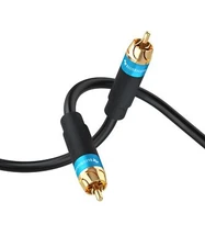 RCA Audio Subwoofer Cable (35FT, Dual Shielded, Gold Plated RCA to RCA Connec...