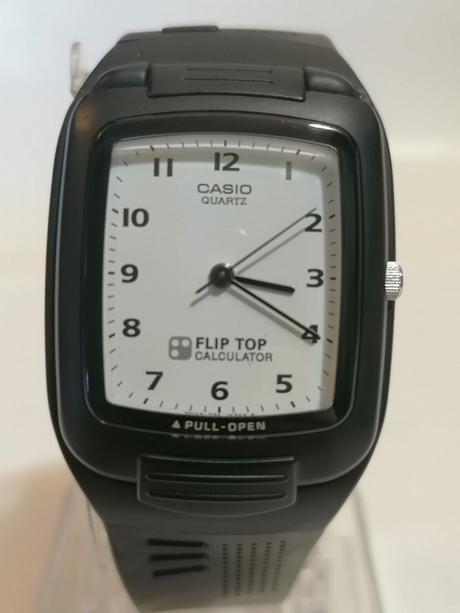 Rare Vintage Casio FTP-10 Flip Top Calculator Quartz Analog Rare Vintage Casio FTP-10 Flip Top Calculator Quartz Analog