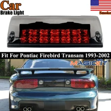 For 93-02 Pontiac Firebird Trans Am WS6 High Rise Spoiler 3rd Brake Light SMOKE