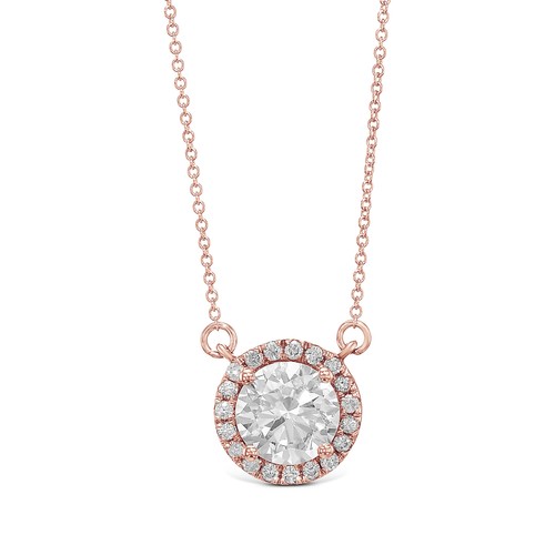 IGI Diamond Pendant VVS2 D Round 1.60 Ctw Lab Created 14k White Gold Special - Picture 3 of 6