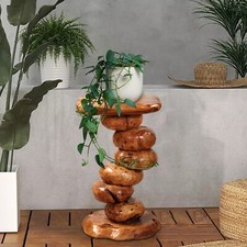 GREENAGE Cedar Roots Multibeads Stand Stool Tree Stump Side Table 23.6" H Rustic