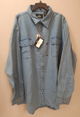 RedHead, Long Sleeve Denim Button-Up,  Men's 3XL