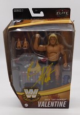 Greg The Hammer Valentine Signed WWE Mattel Elite Action Figure WWF Wrestling
