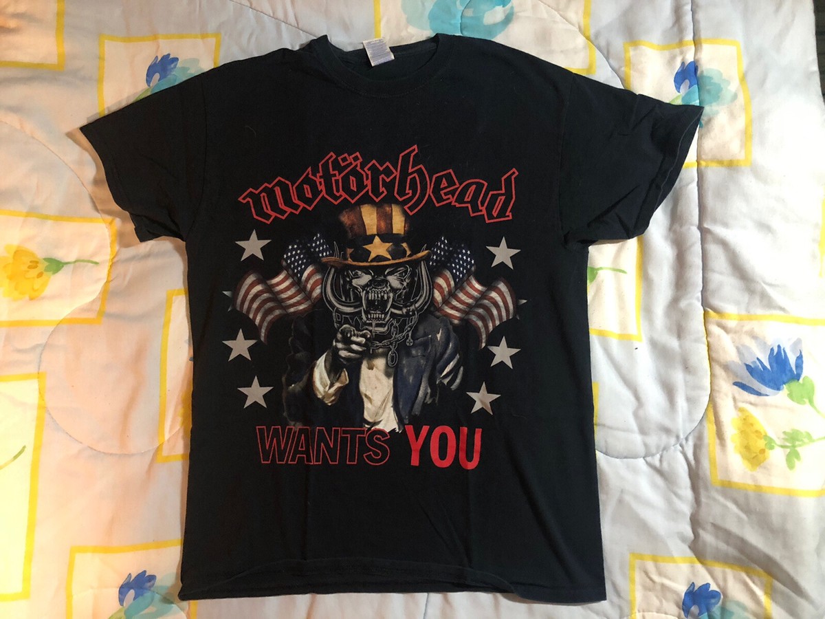 Used MOTÖRHEAD We Want You M Shirt Lemmy Kilmister Heavy Metal USA 
