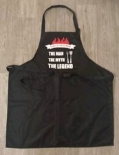 Grill Master The Man The Myth The Legend Funny Kitchen Grilling BBQ Apron