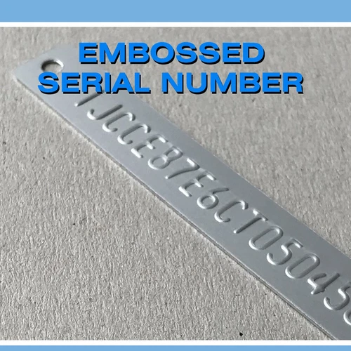 DATA PLATE EMBOSSED TAG