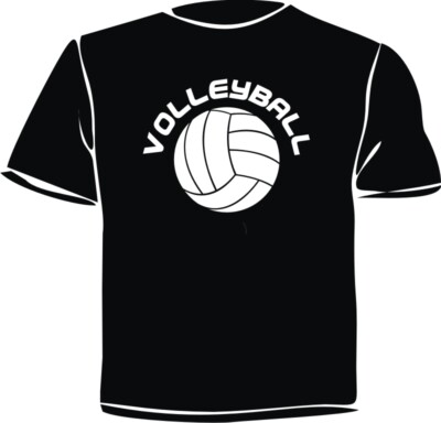 T-Shirt Fruit of the Loom Volleyball vorne und hinten bedruckt Gr. S-5XL