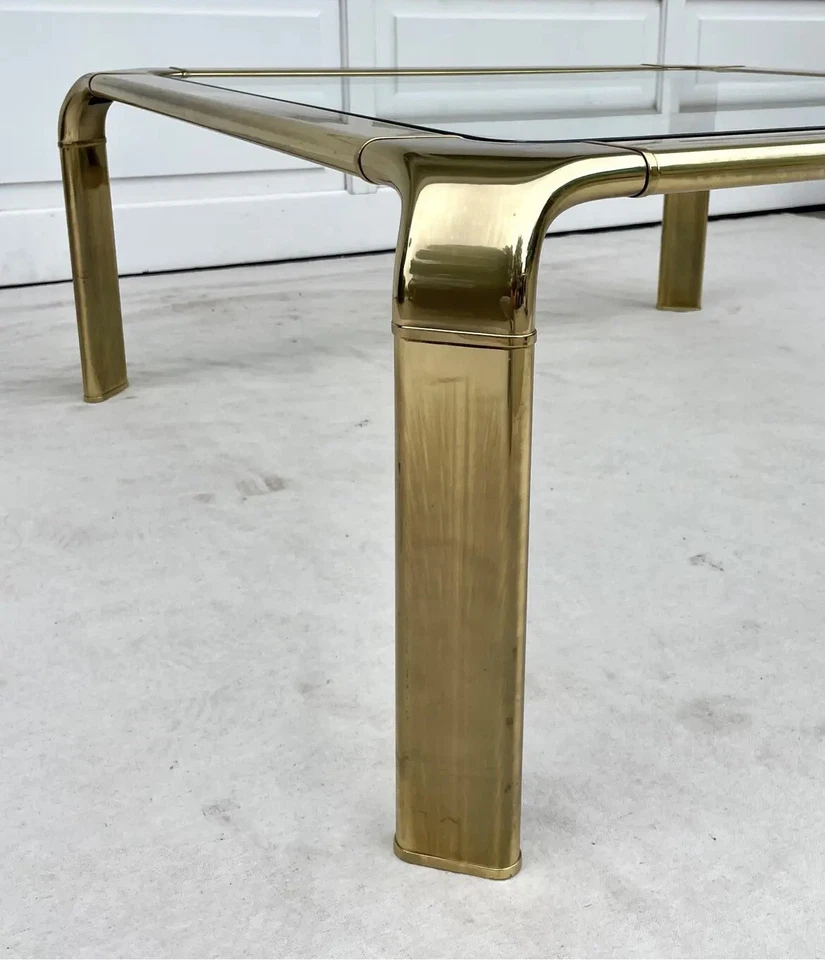 John Widdicomb for Mastercraft Hollywood Regency Brass Cocktail Coffee Table - Image 4 of 4