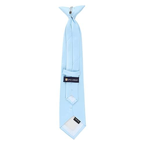 Umo Lorenzo Boy's Clip on Tie Solid Neck Tie Ages 6-9 (14" tie) Baby Blue - Bild 7 von 7
