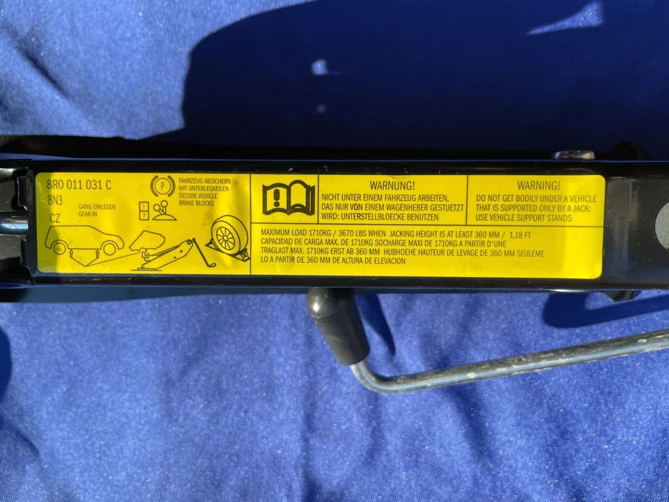 Audi Q5 SQ5 Q7 2009-2017 maletero trasero neumático de repuesto gato de emergencia genuino OEM Foto 2 de 4