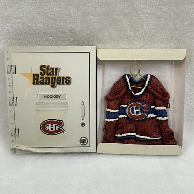 Vintage 90s Montreal Canadiens NHL Hockey Locker Star Hangers Jersey Sculpture