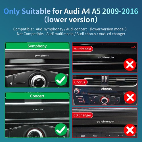 Kit de interfaz de módulo CarPlay inalámbrico inteligente para espejo retrovisor Audi A4 A5 S4 S5 Q5 2GMMI - Imagen 3 de 11