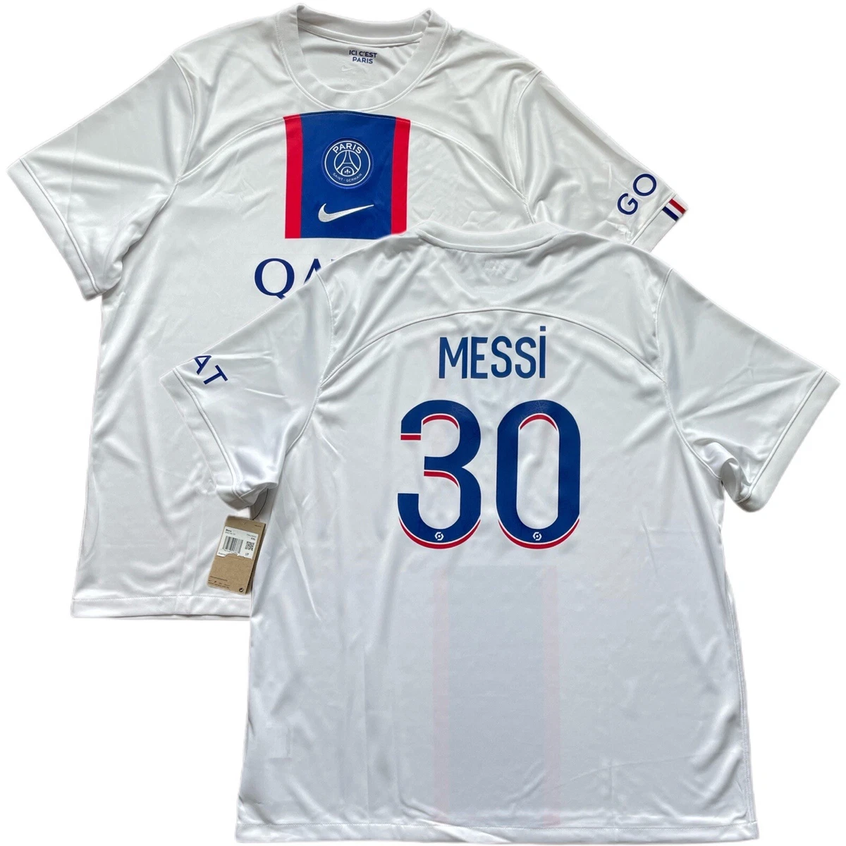 2021/22 PSG UCL Third Jersey #30 Messi 2XL Nike Paris Saint Germain 3rd NEW