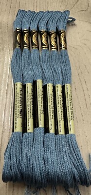 Blue Grey #931 DMC Mouline Special 25 Embroidery Floss 8M Lot of 6