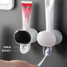 Automatic Toothpaste Dispenser Wall Mounted Holder Squeezer Bathroom Toilet Home