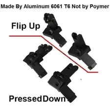 Front and Rear Flip Up 45 Degree Offset Rapid Transition Backup Iron Sight F 223