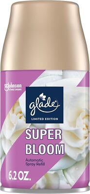 Glade Automatic Spray Refill Air Freshener Home Bathroom, Super Bloom6.2oz.  3PK
