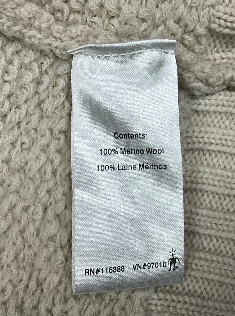 smartwool cable knit shawl collar merino wool 
