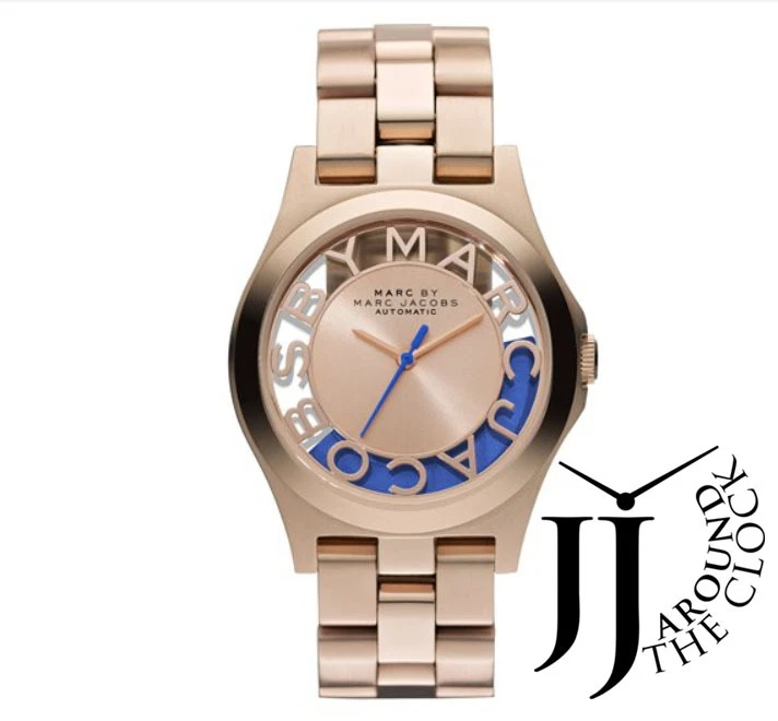 NEW MARC BY MARC JACOBS ROSE GOLD HENRY SKELETON LIMITED EDITION