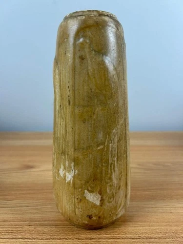 Red Wing 1930s Vintage Art Deco Pottery Peacock Yellow Ceramic Vase 187