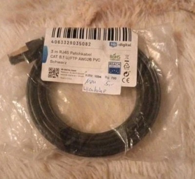 ''NEU Patchkabel Cat 8.1U/FTP AWG26 PVC, Ethernet Kabel 3M, 40Gbps Netzwerkkabel