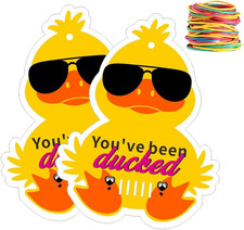 You'Ve Been Ducked, Duck Tags,Yellow Duck Tags, Duck Ducking Game Card, 35 Cards