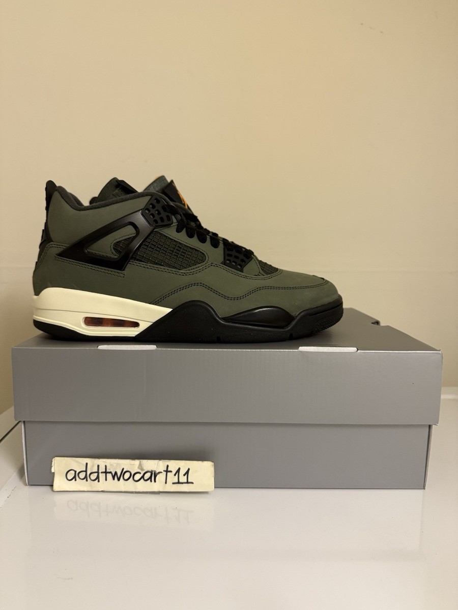 NEW - Undefeated x Nike Air Jordan 4 Retro 2025 Olive Green