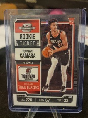 TOUMANI CAMARA 2023-24 CONTENDERS OPTIC #22 ROOKIE TICKET HOLO SILVER Portland
