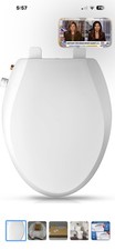 Elongated Bidet Toilet Seat with Quiet-Close, Non-Electric Bidet Mode with Dual