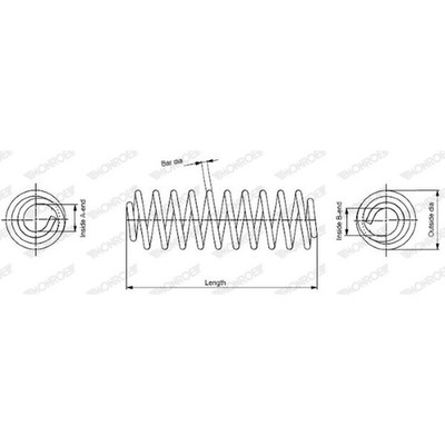 1x ORIGINAL  Monroe SP4051 Fahrwerksfeder Hinten für Citroën C4 II DS4