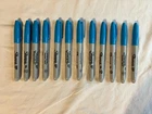 Sharpie Permanent Marker, Fine Point, Light Blue, 12 Pack