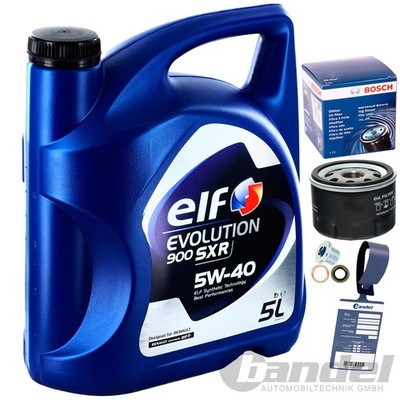 BOSCH ÖLFILTER 0451103336+ELF SXR 5W40 für RENAULT CLIO LAGUNA MEGANE SCENIC 1