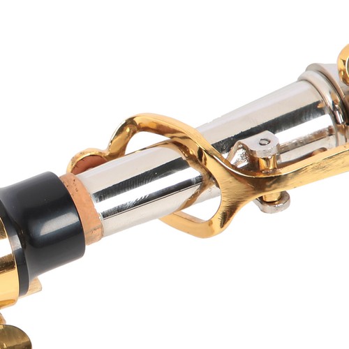 Brass Soprano Straight Saxophone Silver Plated Tube Gold Key Sax With Carrying - Picture 5 of 7