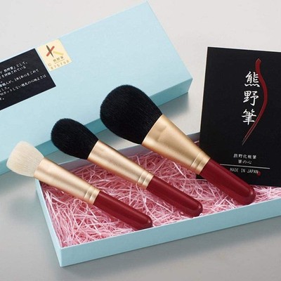 Zenith Kumano Fude Makeup Brush Set Fude-no-kokoro KFI-10RB Japan