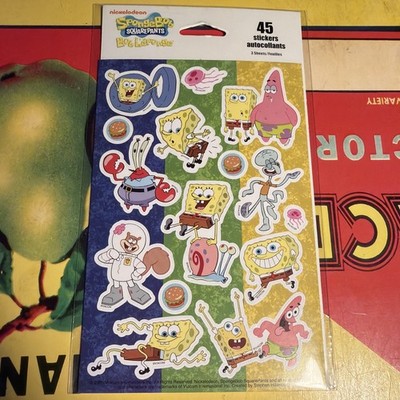 SpongeBob SquarePants Stickers 2010 Patrick Squidward Mr. Krabs Sandy Gary 45pcs