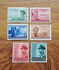 German Territory Croatia Stamps 1943 Mi:HR 107-110 - Croatian Legion MH.