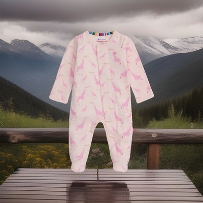 Magnetic Me Organic Cotton Footie Pink Jolie Giraffe