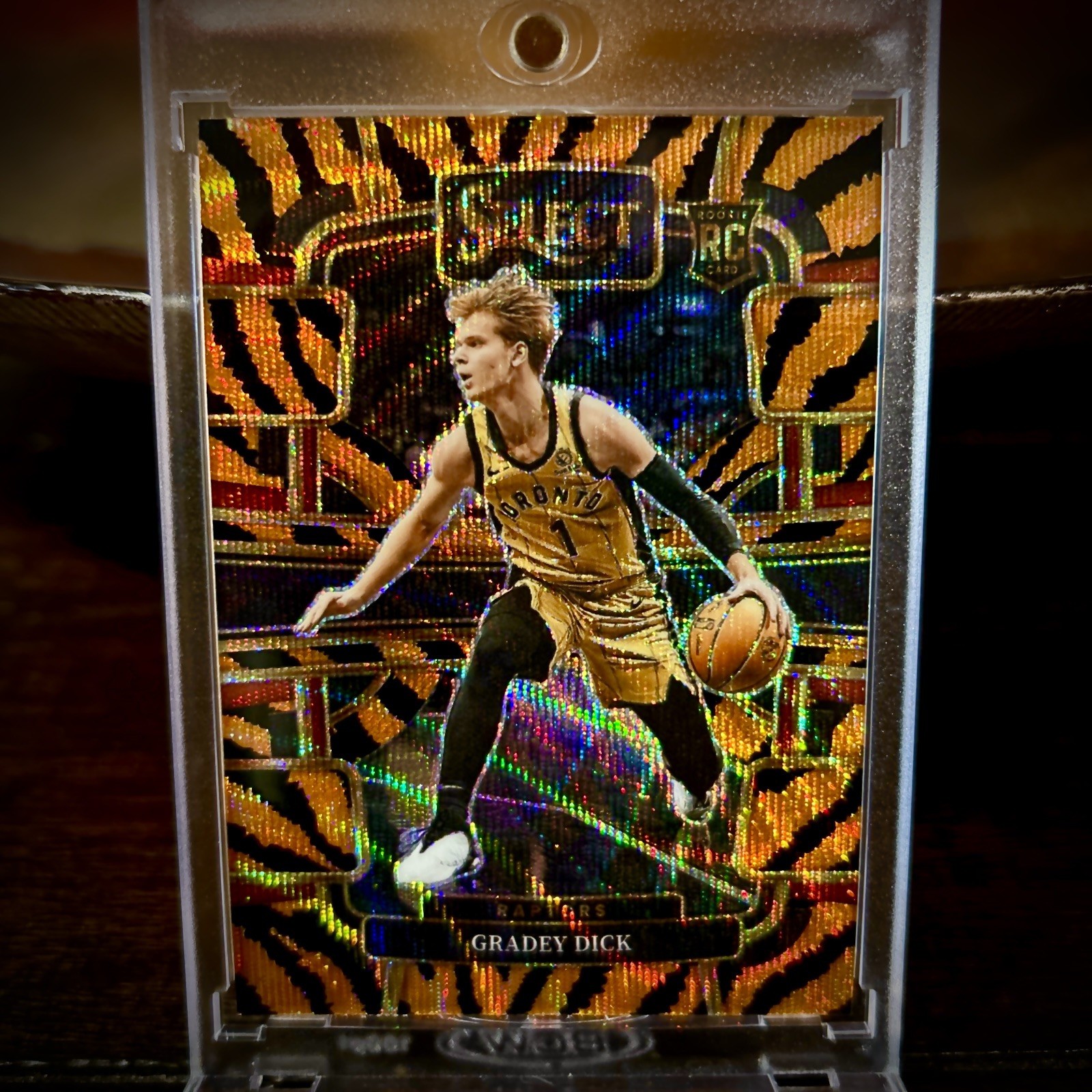 2023-24 Panini Select - Concourse Gradey Dick #90 Tiger Stripes Prizm (RC)